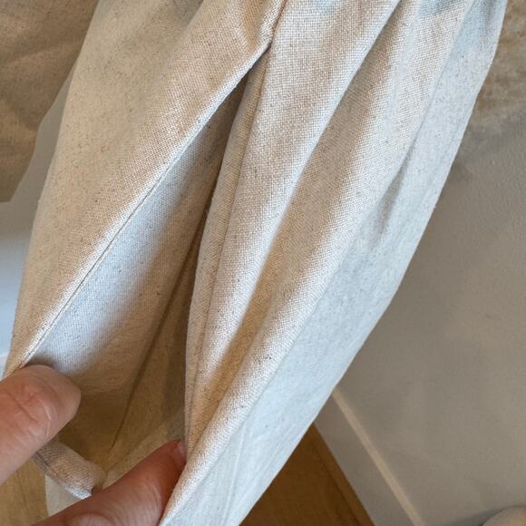 Monteau Linen Blend Strapless Belted Pockets A-Line Mini Dress - Picture 5 of 9